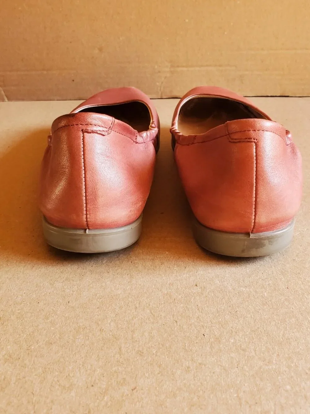 Ecco Incise Enchant Ballet Flats Shoes Women's Size 8 US 39 EU Rose Pink Leather